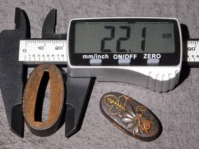 Japonská starožitný set Fuchi / Kashira pro japonský meč - 9