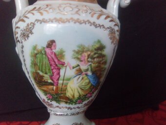 STAROŽITNÁ PORCELÁNOVÁ VÁZA - VYSOKÁ - 35cm - 9