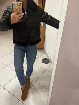 Koženková biker bunda nová- H&M - 9