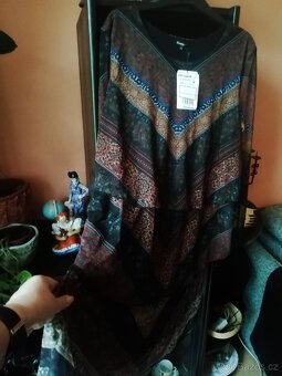 Znač.překrásné šifon.šaty nové s volány,Desigual, Xxl, menší - 9