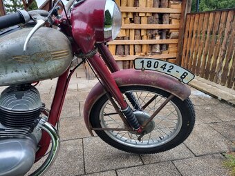Jawa 350/18 1951 po rekonstrukci + páv 40/b. - 9