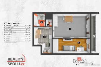 Prodej, byty/2+1, 53 m2, K otočce 1417/10, Modřany, 14300 Pr - 9