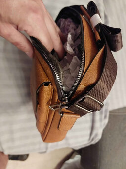 Nová pánská kožená taška - 9