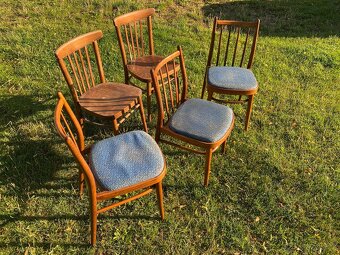 židle staré židle dřevěné židle ton  retro nábytek židle - 9