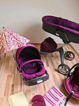 Kočárek Stokke celý velký SET + autosedačka vajíčko + isofix - 9