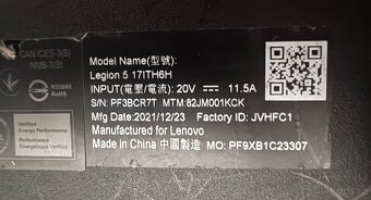 Notebook Legion s nefunkční zvukovkou - 9