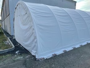 Plachtová, oblouková hala 6,1 x 12,8 x 3,66 -bílá - 9