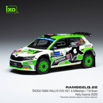 Modely Škoda Fabia Rally2 1:43 IXO - 9