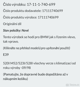 Chladič expanzka E39 benzín - 9