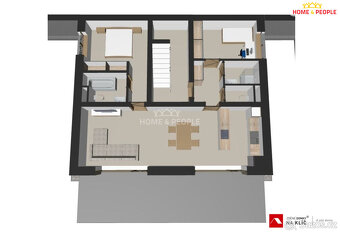 Novostavba bytu 3+kk v centu Luhačovic o výměře 87,75 m2 s t - 9