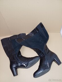 Černé kožené kozačky vel.38,5 - 9
