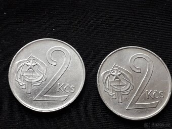 Mince 2 Kčs ČSSR+ČSFR - 10 ks + 5.haléř r.1967 ČSSR, 1 ks. - 9