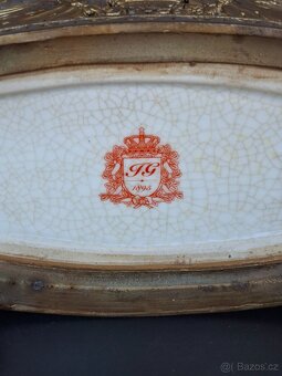 Secesní porcelánová váza, značená - 9