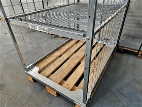 Koše pletivove, gitterbox kovový kôš 120x80x220cm.+Polička 3 - 9