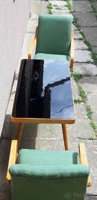 Pěkná sestava opaxitový stolek Jiroutek a křesla Brusel - 9