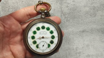 Velké dvouplášťové kapesní hodinky Régulatéur + ŘETĚZ - 9