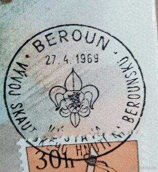 4x pohlednice skaut, razítka 1968-1969. - 9