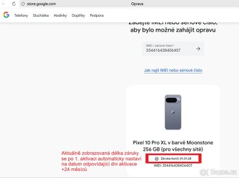 Google Pixel 10 Pro XL 256B Moonstone NOVÝ NEROZBALENÝ - 9