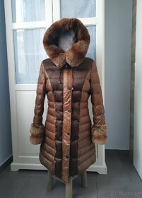 Kabát zimní prošívaná dlouhá bunda - 9