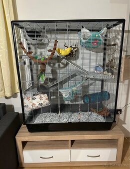 Prodám klec pro potkany – 110x100x50 cm + příslušenství - 9
