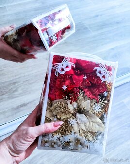 Vánoční ozdoby, květ, vločka,m. Různé barvy - 9