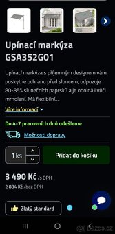 Balkónová markýza 350x130x220-300cm - 9