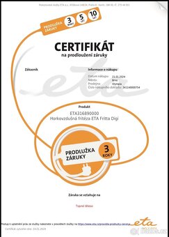 Fritéza horkovzdušná ETA Fritta Digi - 9