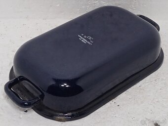 Starý modrý smaltovaný pekáč ČSSR - 9