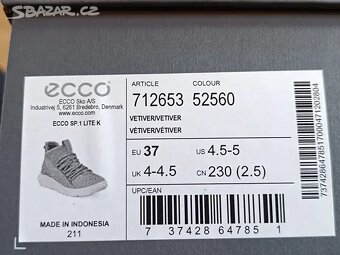 Nove Ecco kožené boty/tenisky ,vel. 37 - 9