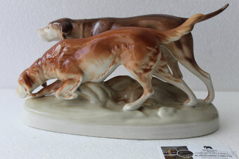 Lovečtí psi na stopě, rok 1960–1978, porcelán Royal Dux - 9