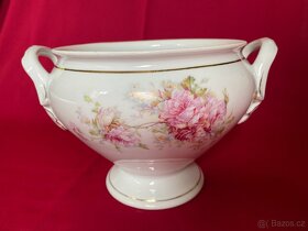 stará keramická mísa malovaná servírovací omáčník - 9