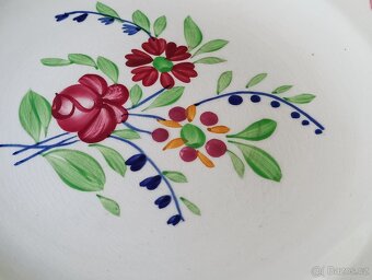 ART DECO FAJÁNS RUČNĚ MALOVANÝ TALÍŘ SARREGUEMINES FRANCIE - 9