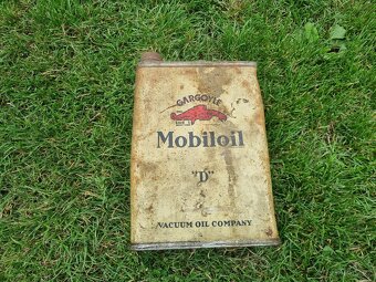 Historické plechovky od oleje. Mobiloil, Shell, Fantolin. - 9