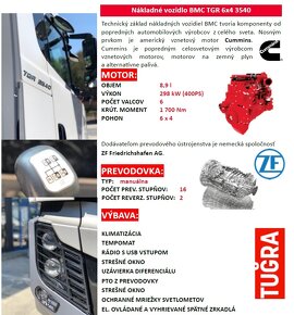 ZÁRUKA 6x4 sklápěč 34.8t komunál BMC-TGR +lze sypač RASCO - 9
