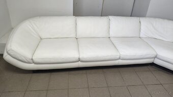 Kožená designová rohová sedací souprava - jak NOVÁ, TOP STAV - 9