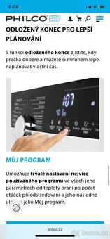Pračka Philco PLDI 149 AJW na 9 kg, záruka - 9