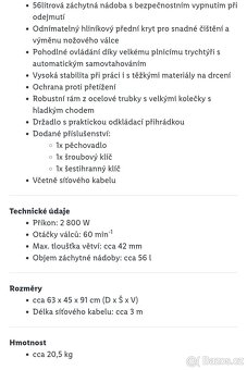 Elektrický válcový drtič PWH 2800 - 9