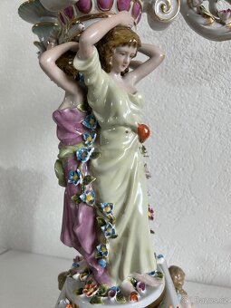 Porcelanový svícen Meissen Míšeň - 9