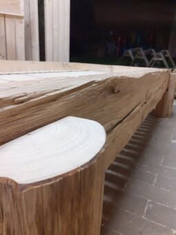 Postel kartáčované staré trámy - 9