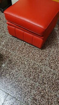 CHESTERFIELD ŠTÝL,KOŽENÁ SEDAČKA ČERVENÁ - 9