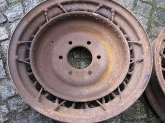 Drátěné Disky Hering 3,62 x 17" Tatra Praga Horch Mercedes - 9