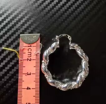 Nové dámské postribrene náušnice kruhové kruhy 4 cm 925 - 9