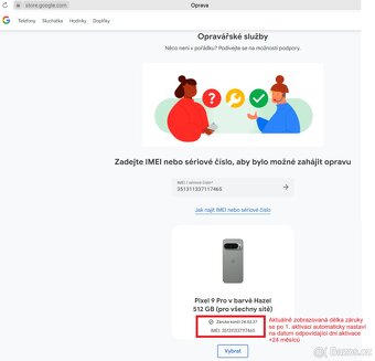 Google Pixel 9 Pro 512GB Hazel NOVÝ NEROZBALENÝ - 9