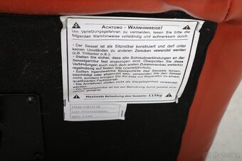 858 Křeslo polohovací, kožené s podnožkou - 9