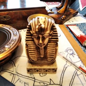 stare africke egyptske masky sosky po cestovateli sberateli - 9