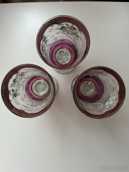 Starožitné grogovky, malované, 3 ks - 9
