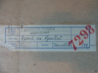 Antonín Tomek - Rybník na vysočině - olej - 9