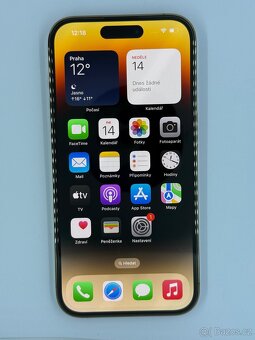 iPhone 14 Pro 128 GB Gold - Baterie 100 %, Záruka - 9