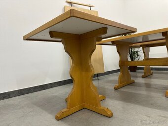 6ks Masivní restaurační stoly selské. Profi GASTRO - 9