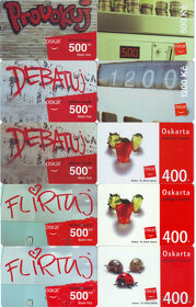 Staré dobíjecí kupóny na mobilní telefon, celkem 96 kusů - 9